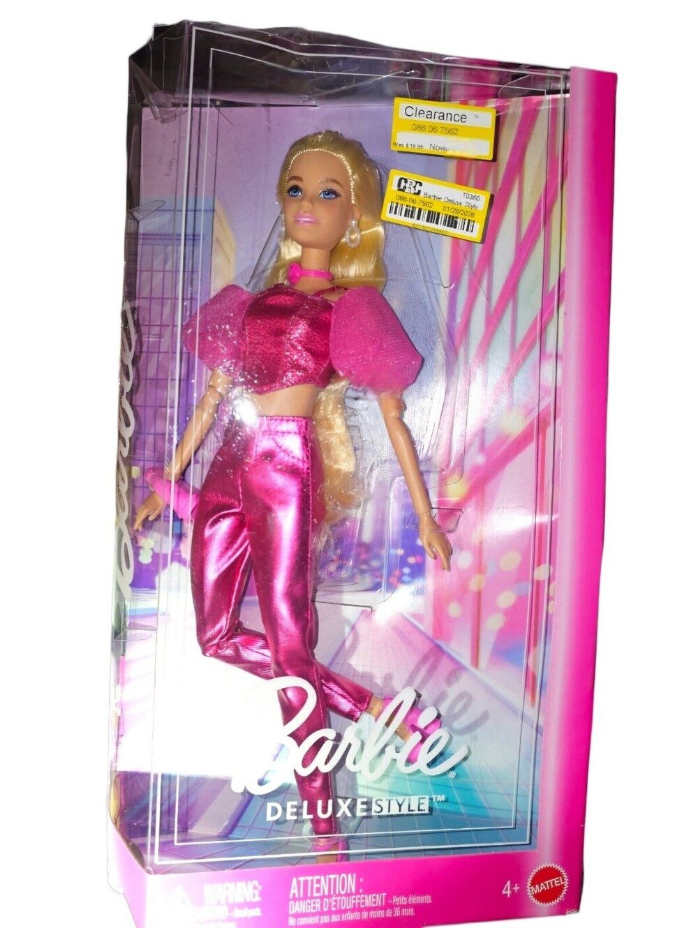 Barbie Deluxe Style Fashion Doll Pink Metallic Outfit NEW In Box
